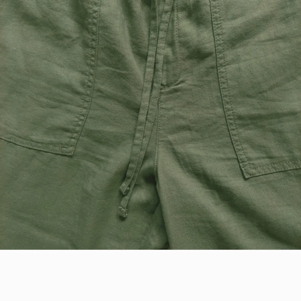 GAP Linen Blend Ankle Length Drawstring Cargo Pants ~ Size Small - Picture 5 of 7